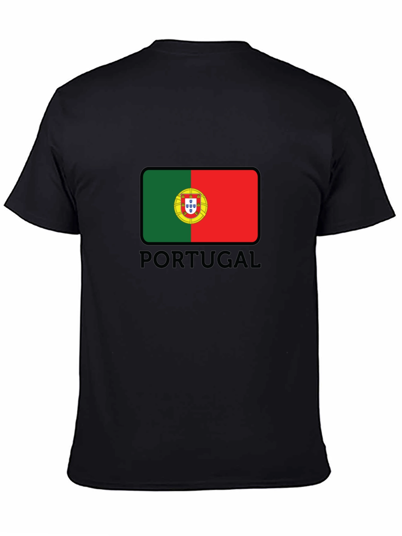 Portugal Flag T-Shirt - Mens Black Graphic Tee