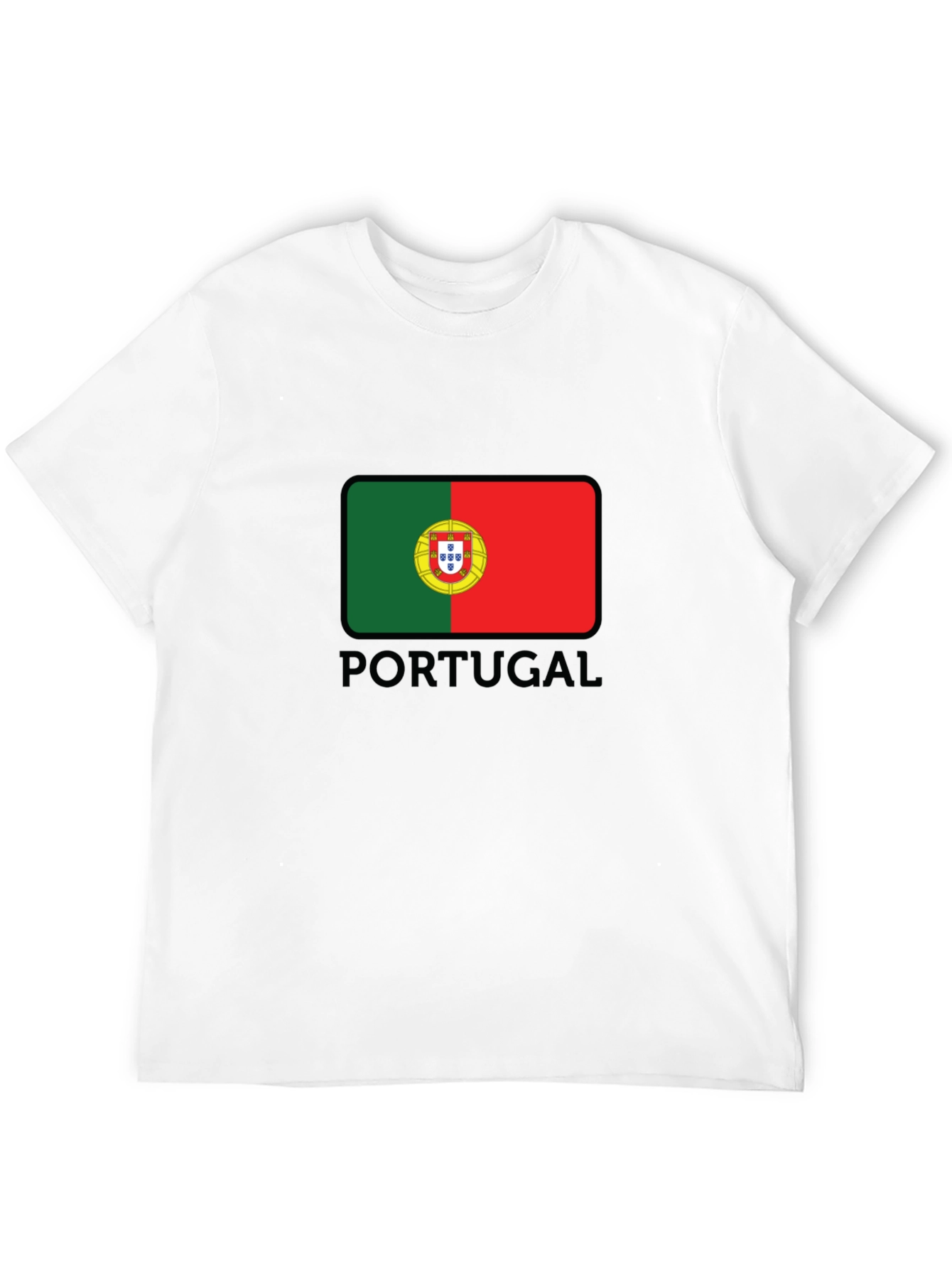 Portugal Flag T-Shirt - Mens Black Graphic Tee