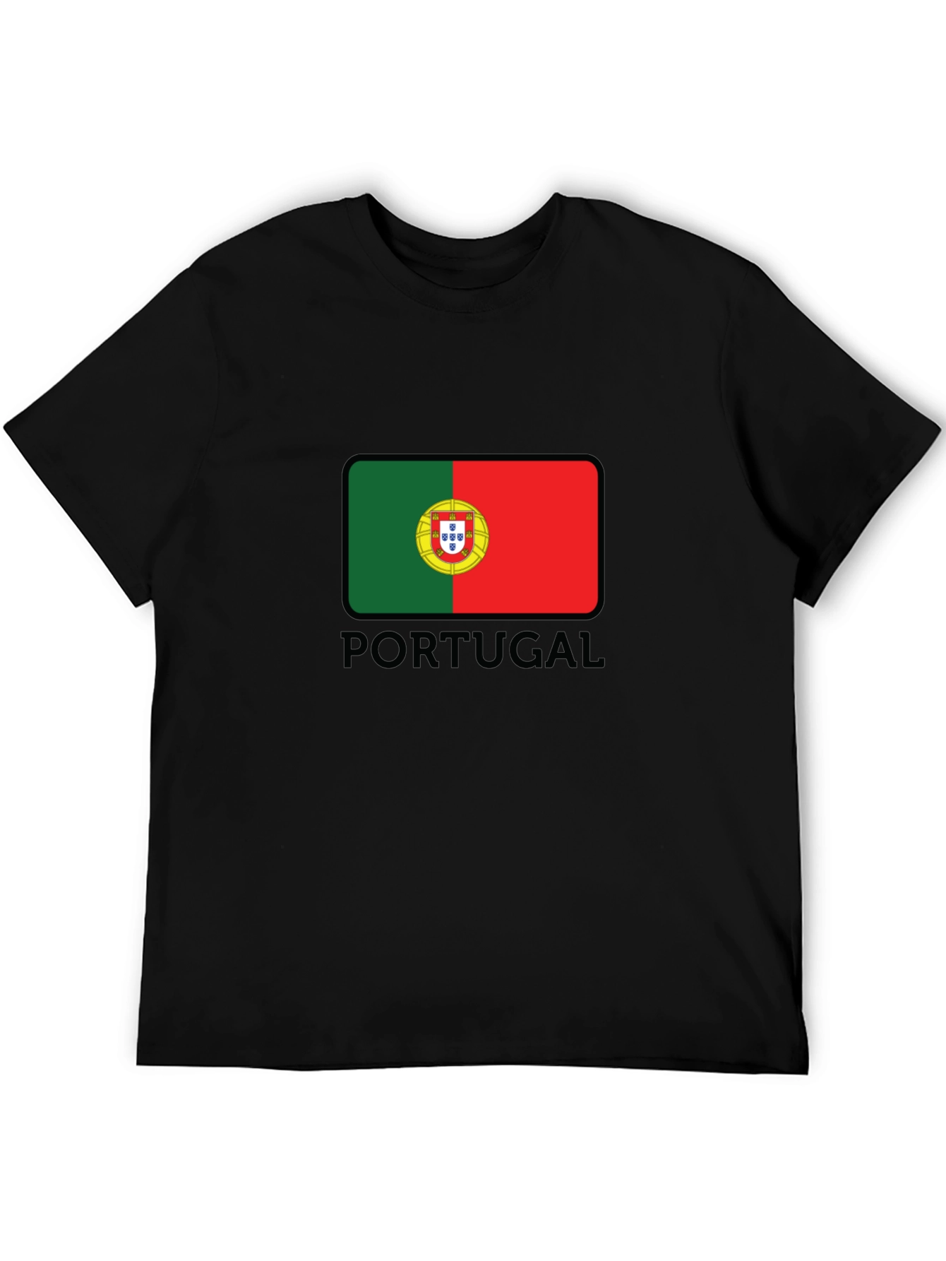 Portugal Flag T-Shirt - Mens Black Graphic Tee