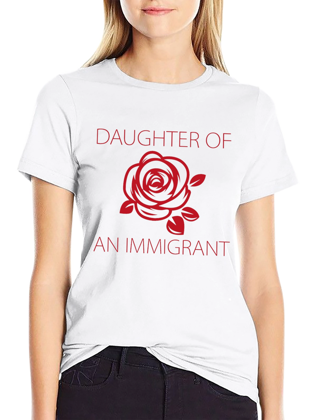 Daughter Of Immigrant Black Graphic Tee