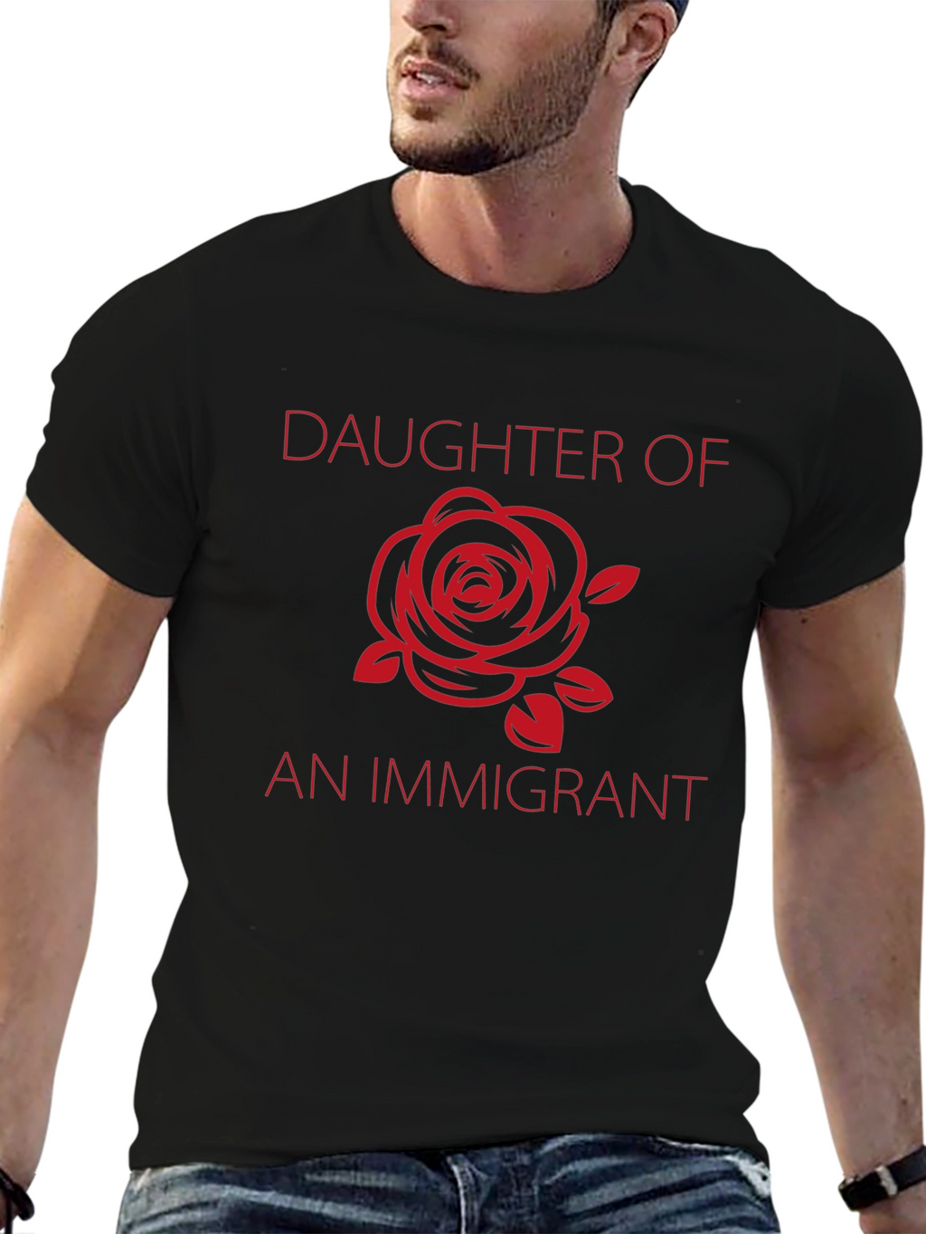 Daughter Of Immigrant Black Graphic Tee