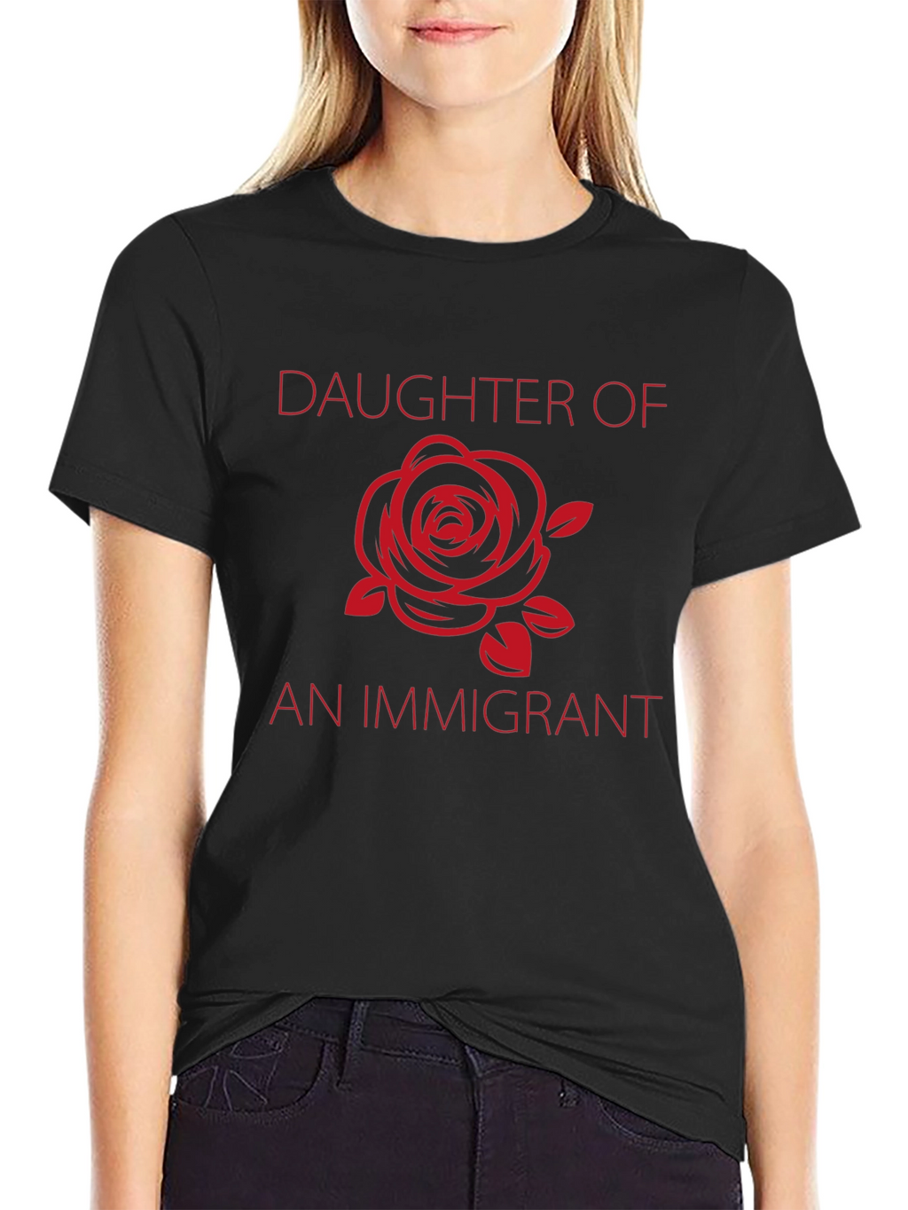 Daughter Of Immigrant Black Graphic Tee