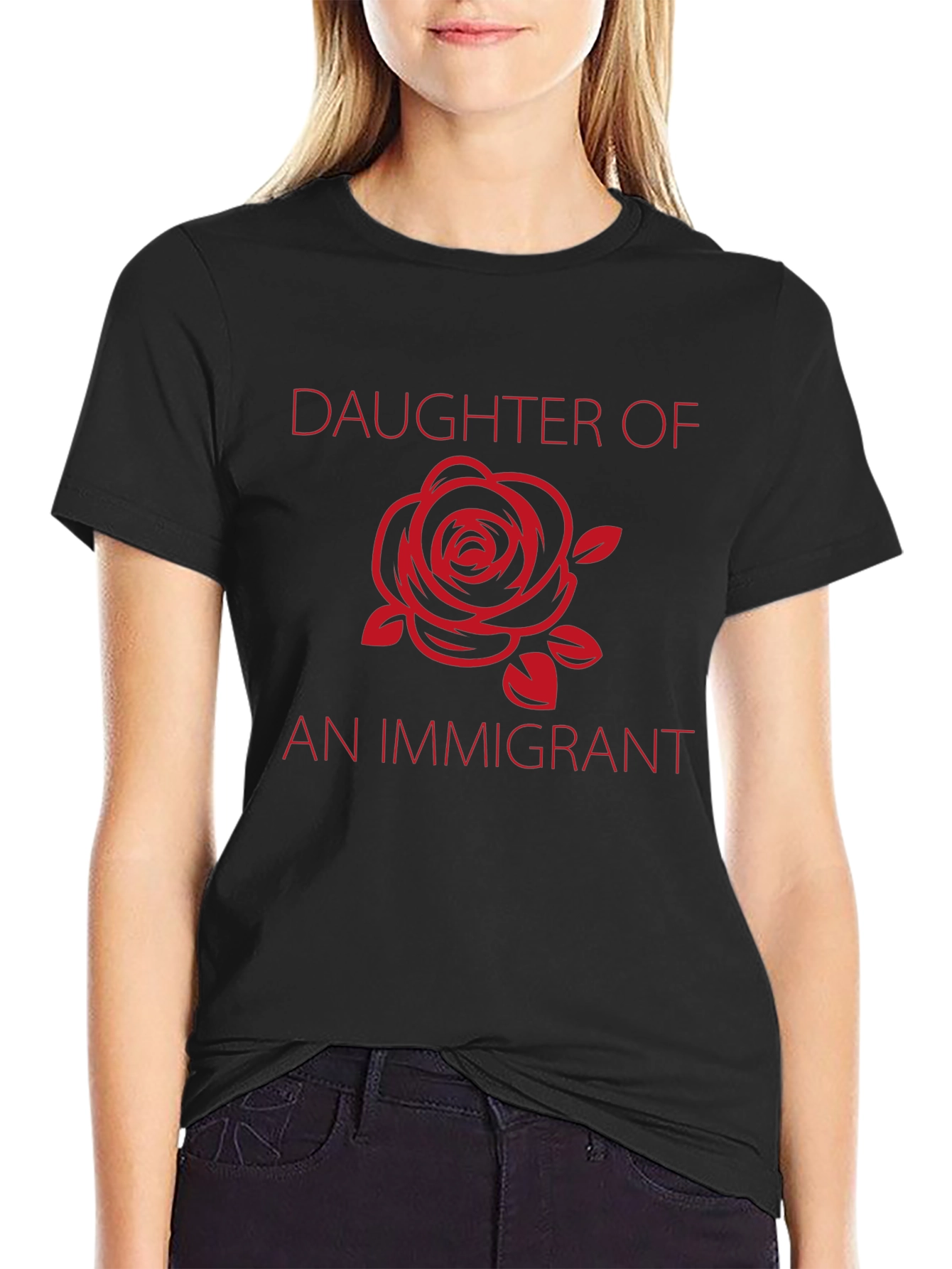 Daughter Of Immigrant Black Graphic Tee