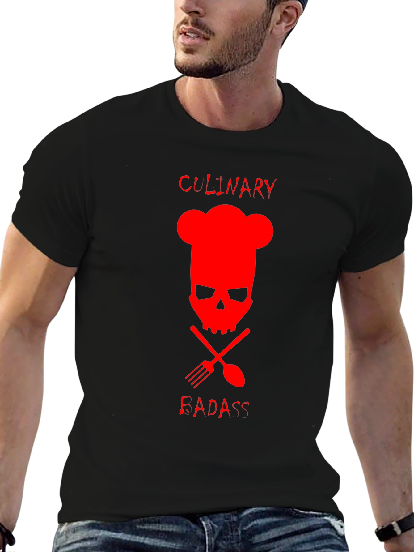 Culinary Badass Graphic Tee - Chef Skull T-Shirt