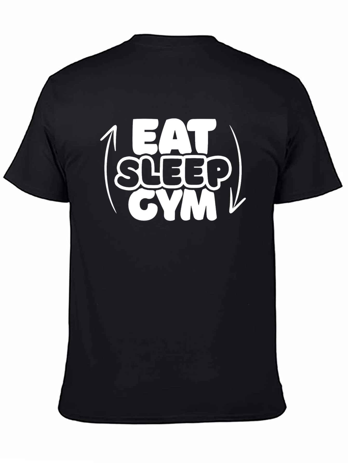Eat Sleep Gym Black Graphic Tee