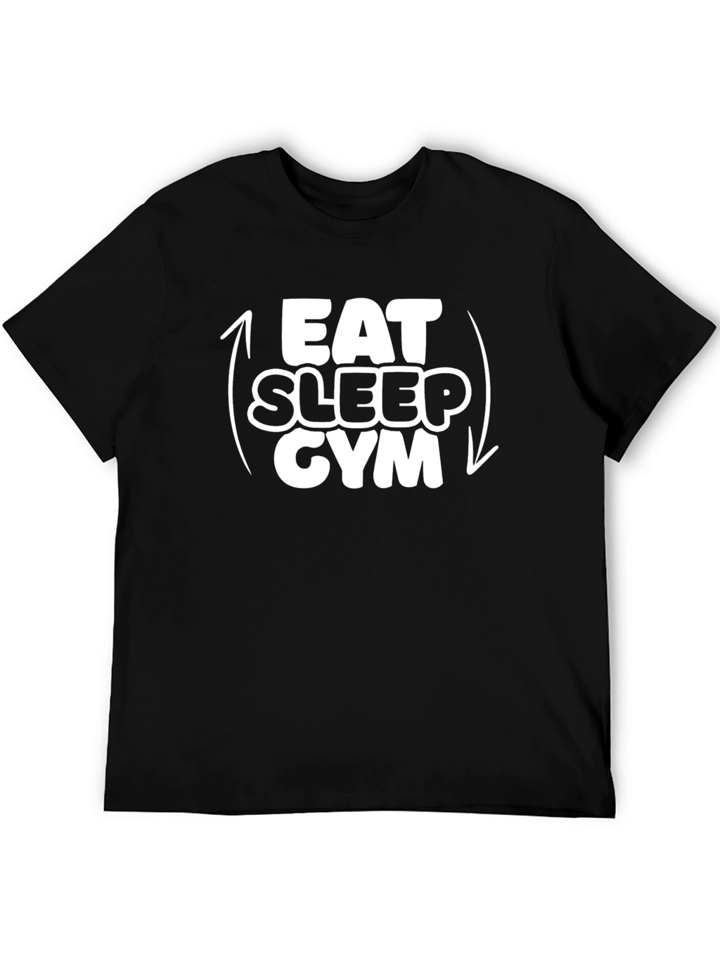 Eat Sleep Gym Black Graphic Tee