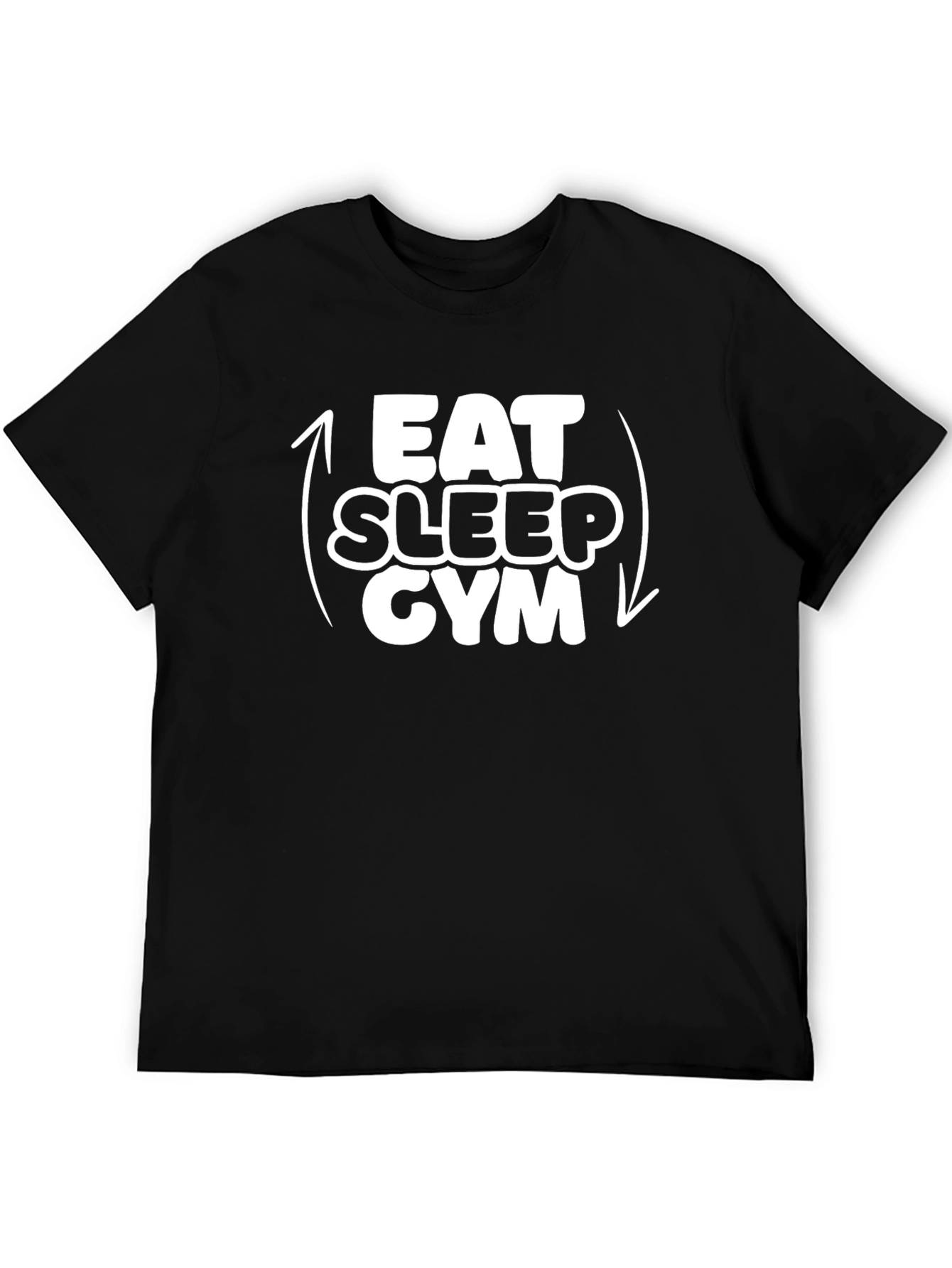 Eat Sleep Gym Black Graphic Tee