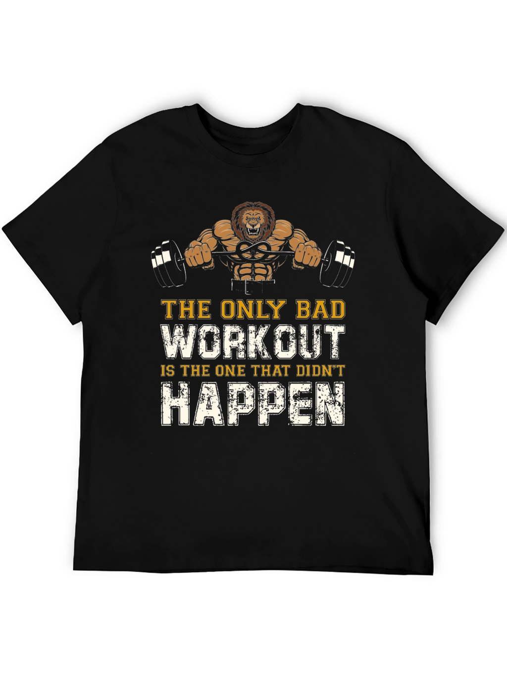 Gym Motivation T-Shirt - Lion Workout Design