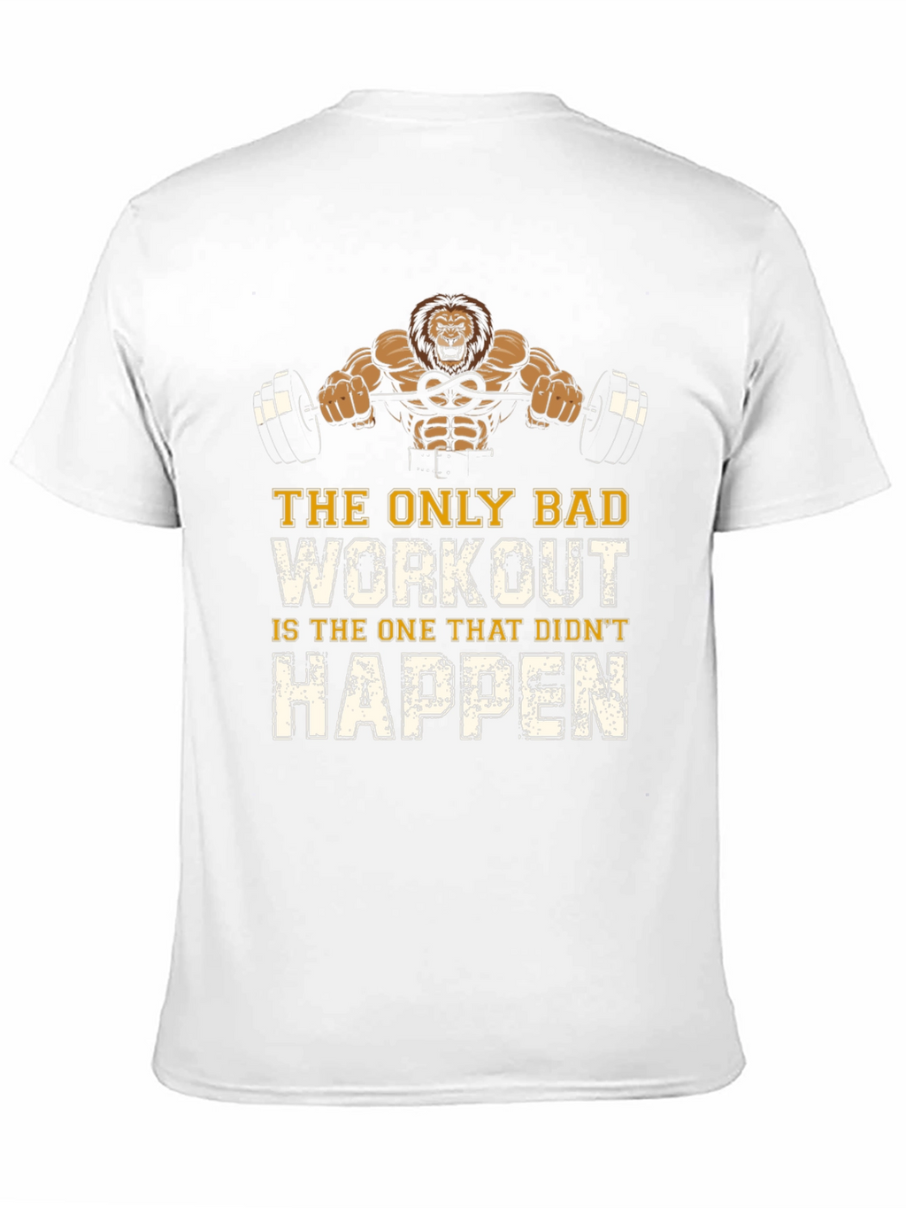 Gym Motivation T-Shirt - Lion Workout Design