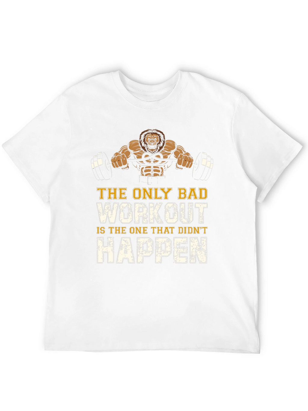Gym Motivation T-Shirt - Lion Workout Design