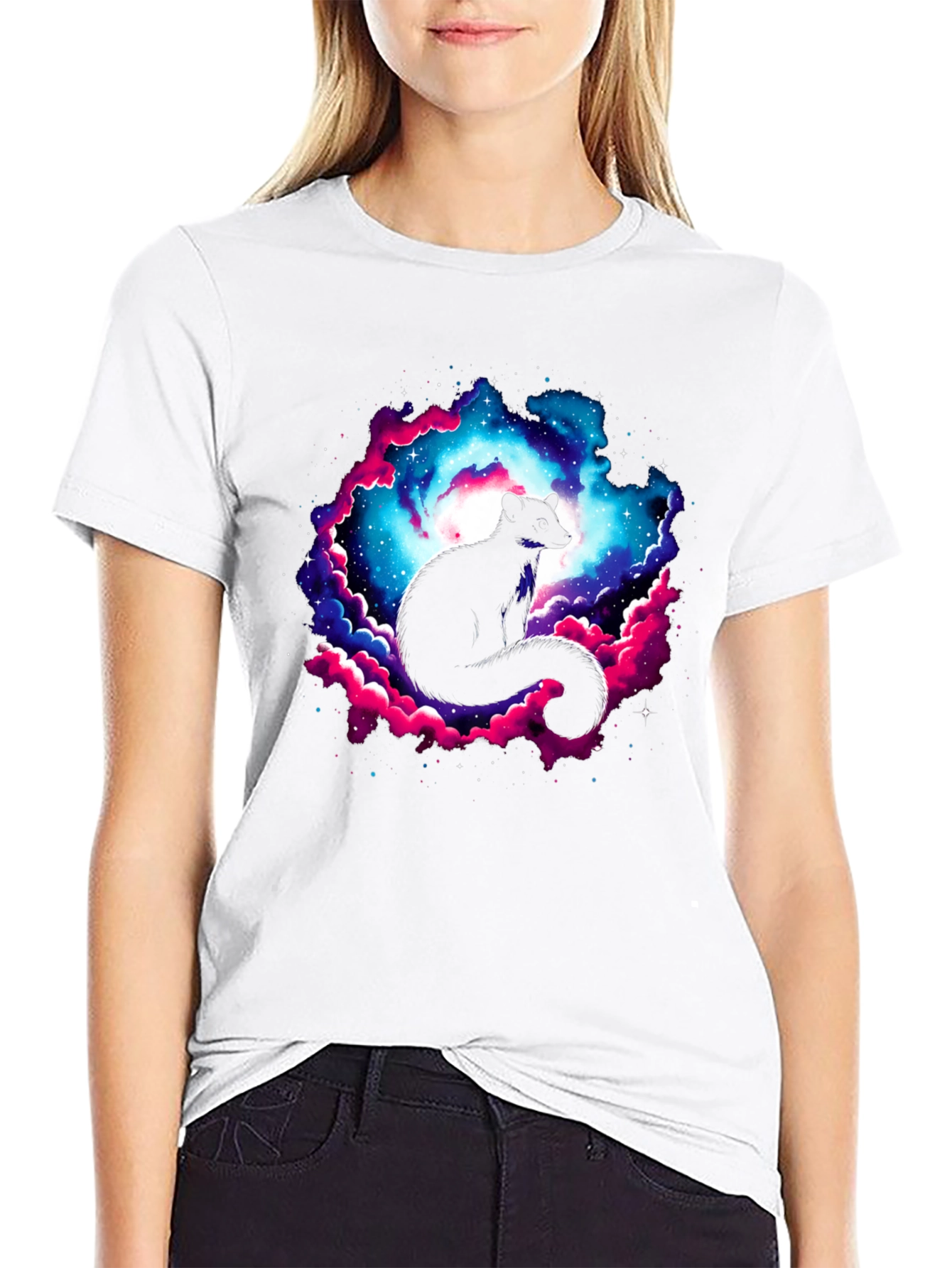 Cosmic Opossum Black T-Shirt