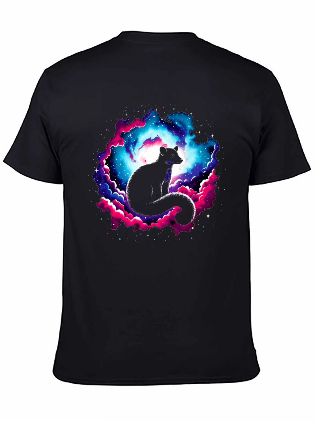 Cosmic Opossum Black T-Shirt