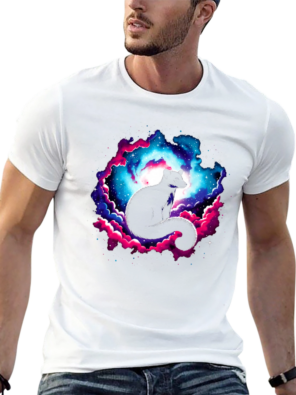 Cosmic Opossum Black T-Shirt