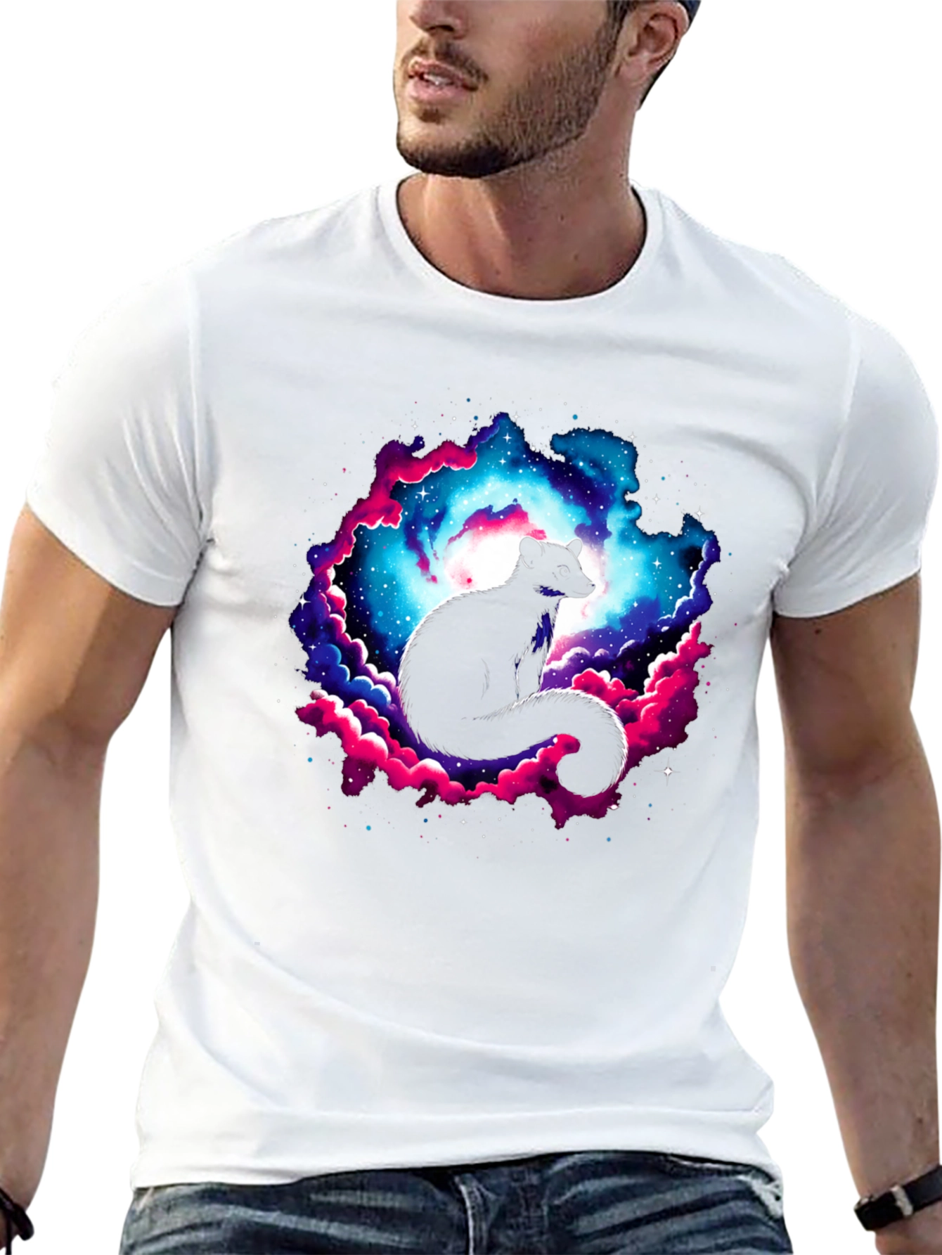 Cosmic Opossum Black T-Shirt