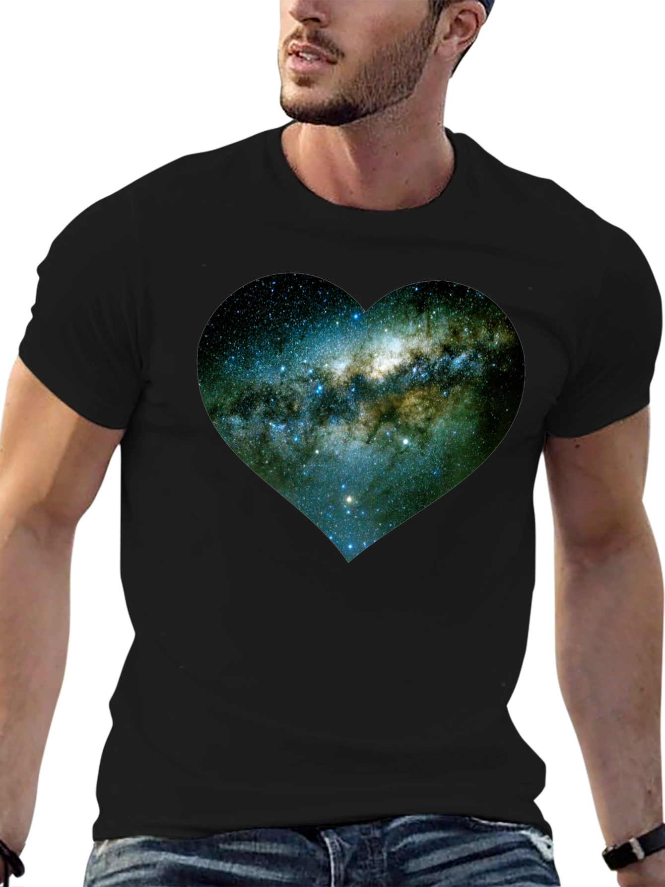 Galaxy Heart Tee - Black Unisex T-Shirt