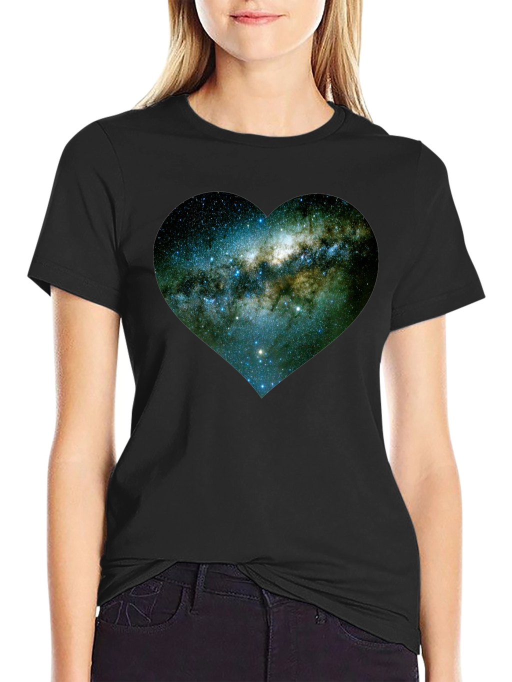 Galaxy Heart Tee - Black Unisex T-Shirt