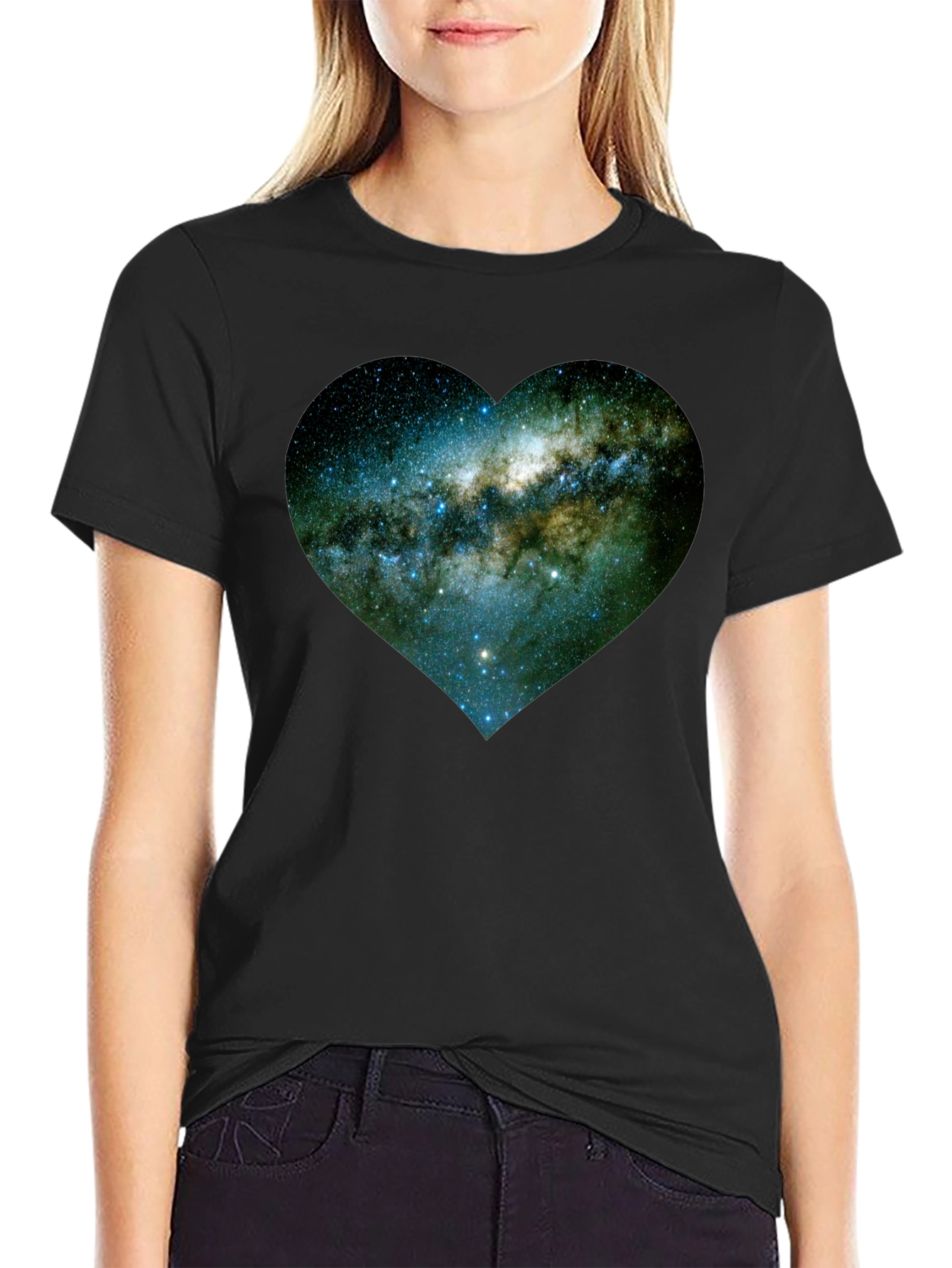 Galaxy Heart Tee - Black Unisex T-Shirt