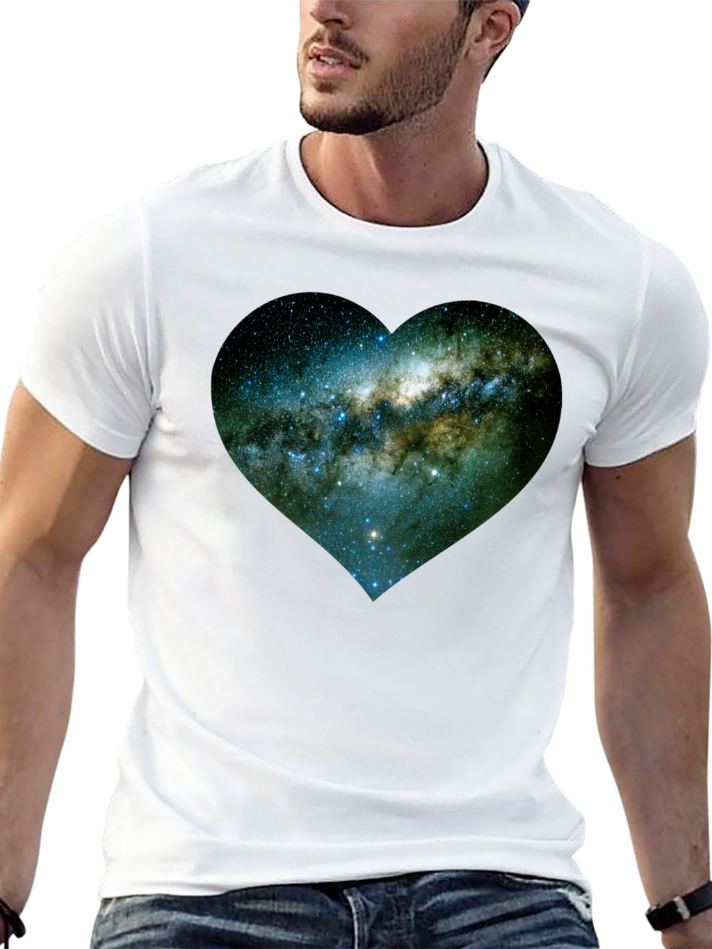 Galaxy Heart Tee - Black Unisex T-Shirt