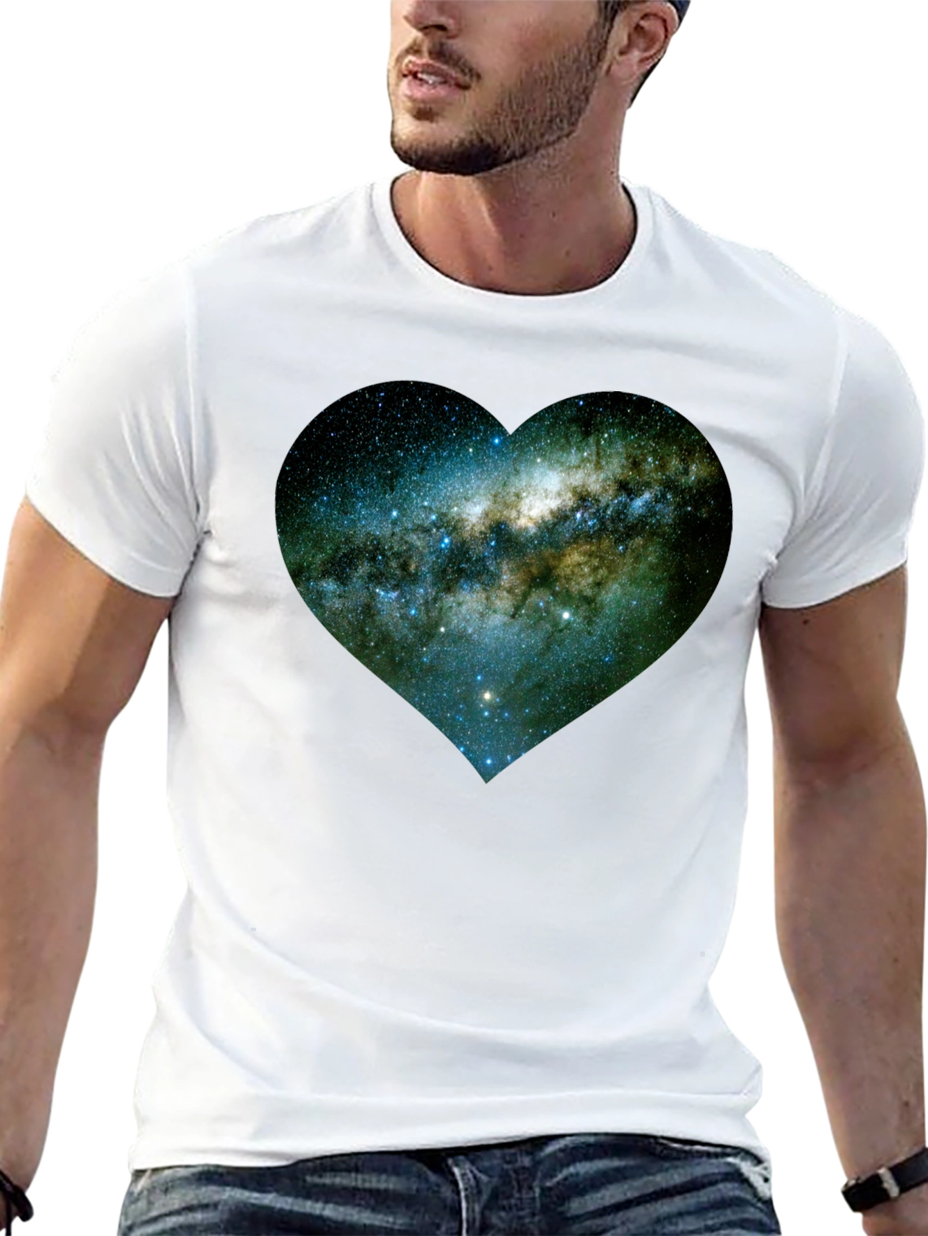 Galaxy Heart Tee - Black Unisex T-Shirt