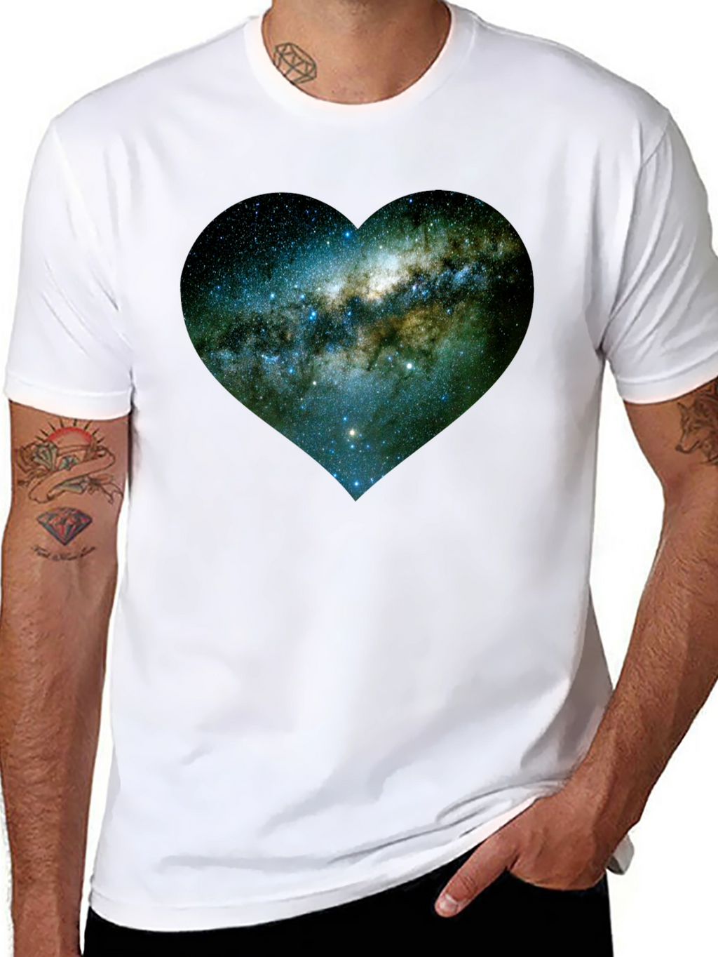 Galaxy Heart Tee - Black Unisex T-Shirt