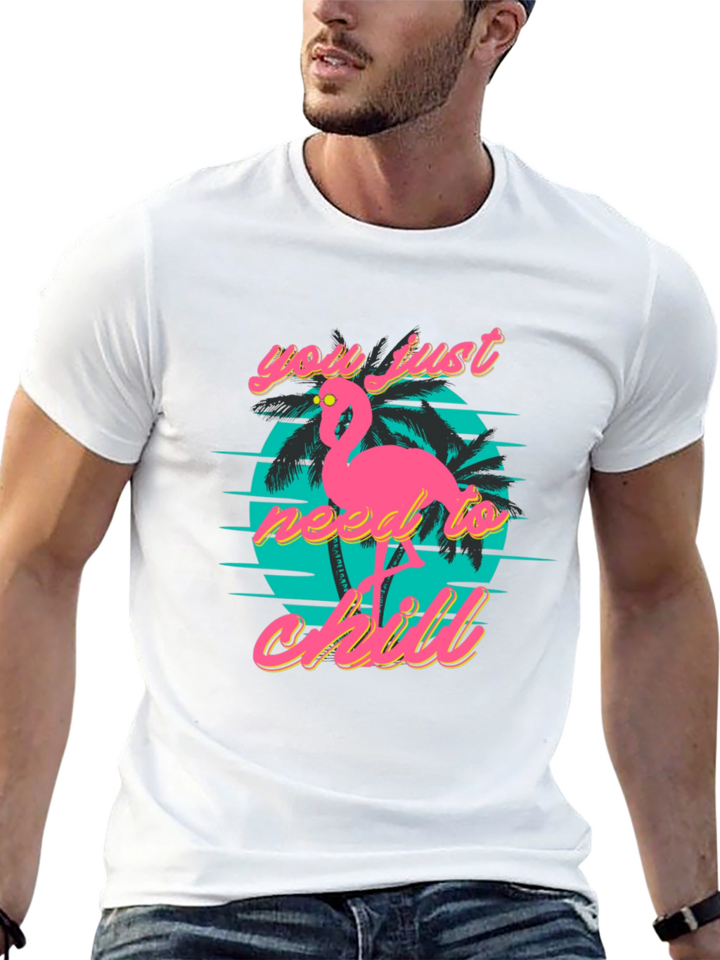 Chill Flamingo T-Shirt: Retro Style