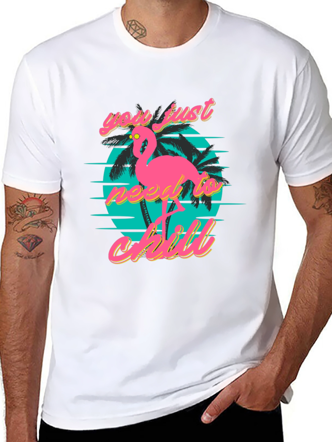 Chill Flamingo T-Shirt: Retro Style