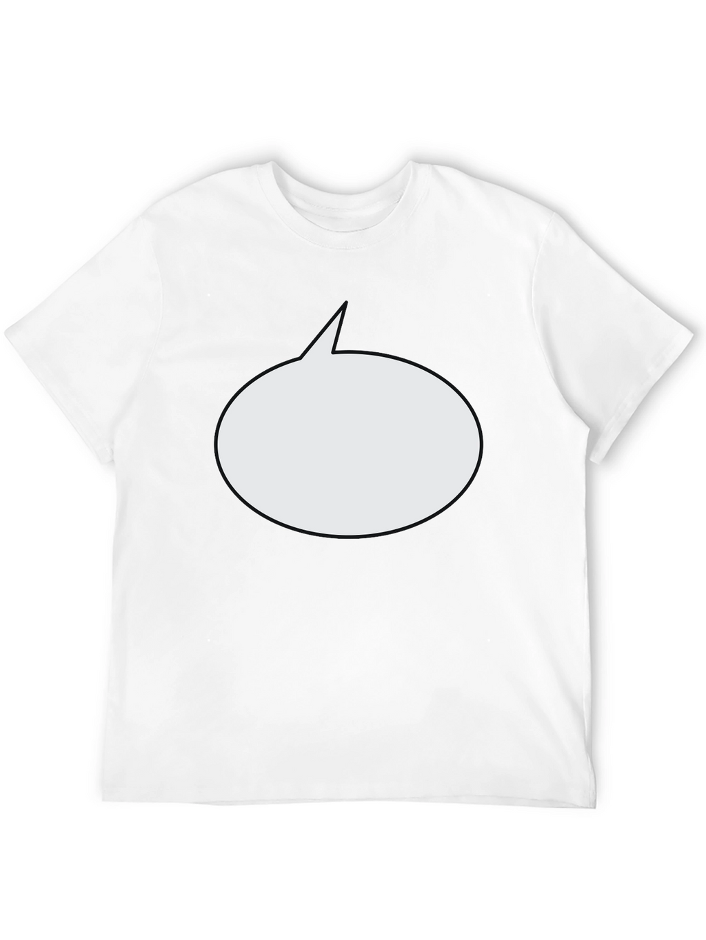Blank Speech Bubble Black T-Shirt