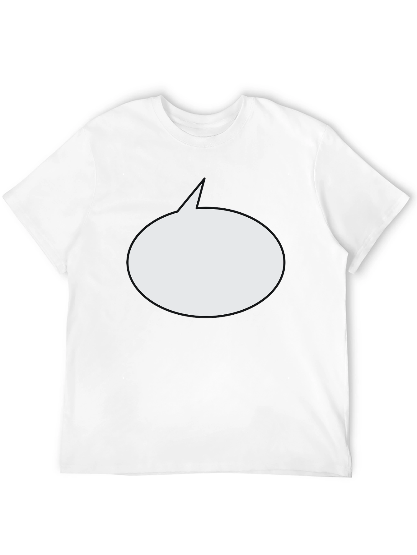 Blank Speech Bubble Black T-Shirt