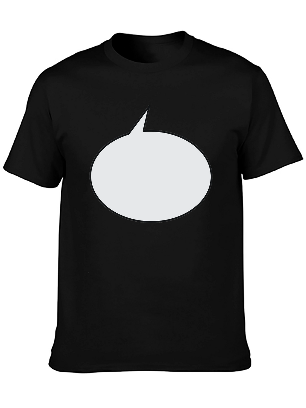 Blank Speech Bubble Black T-Shirt