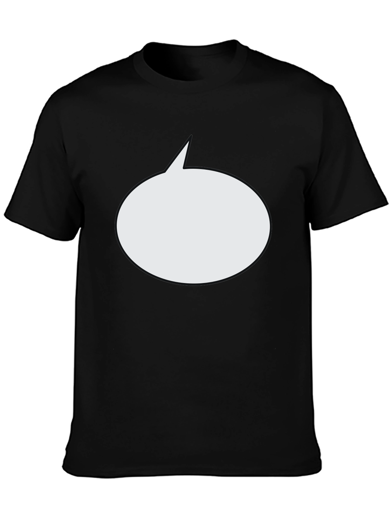 Blank Speech Bubble Black T-Shirt
