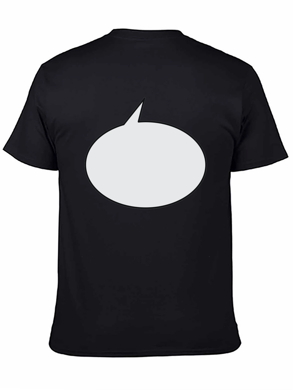 Blank Speech Bubble Black T-Shirt