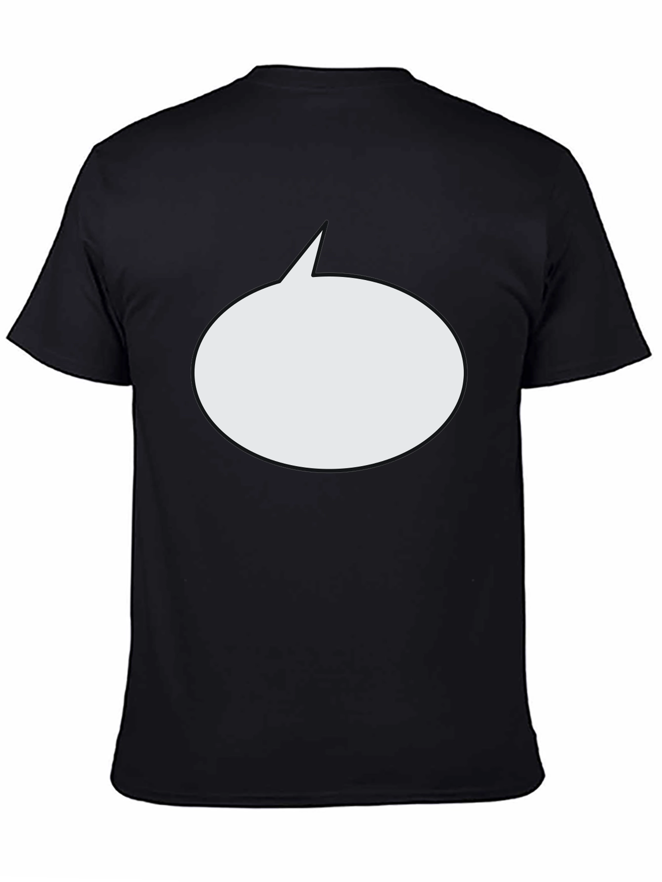 Blank Speech Bubble Black T-Shirt