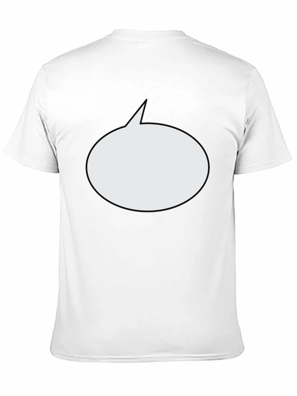 Blank Speech Bubble Black T-Shirt