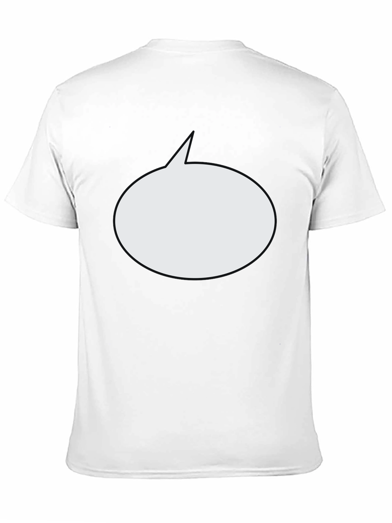 Blank Speech Bubble Black T-Shirt