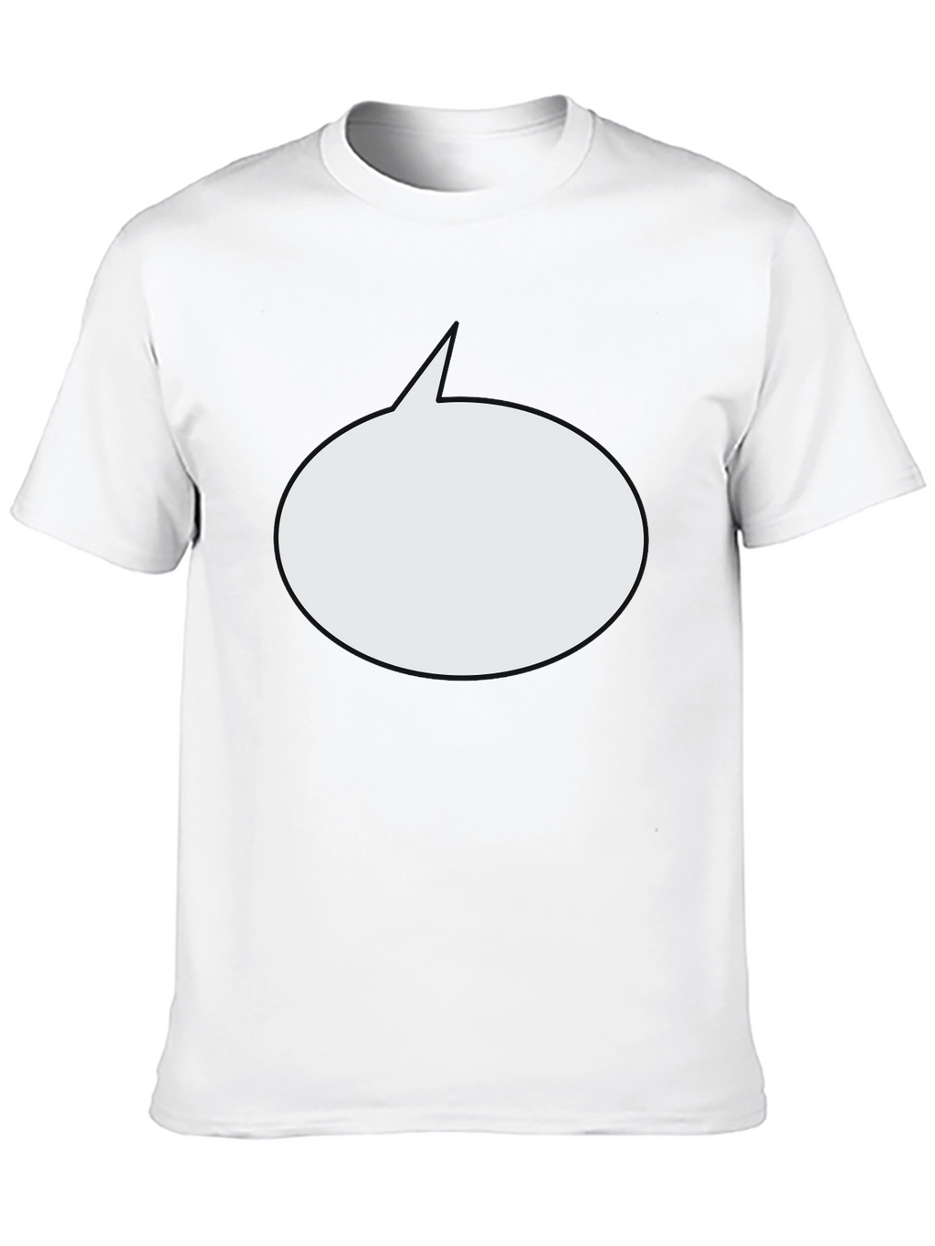 Blank Speech Bubble Black T-Shirt