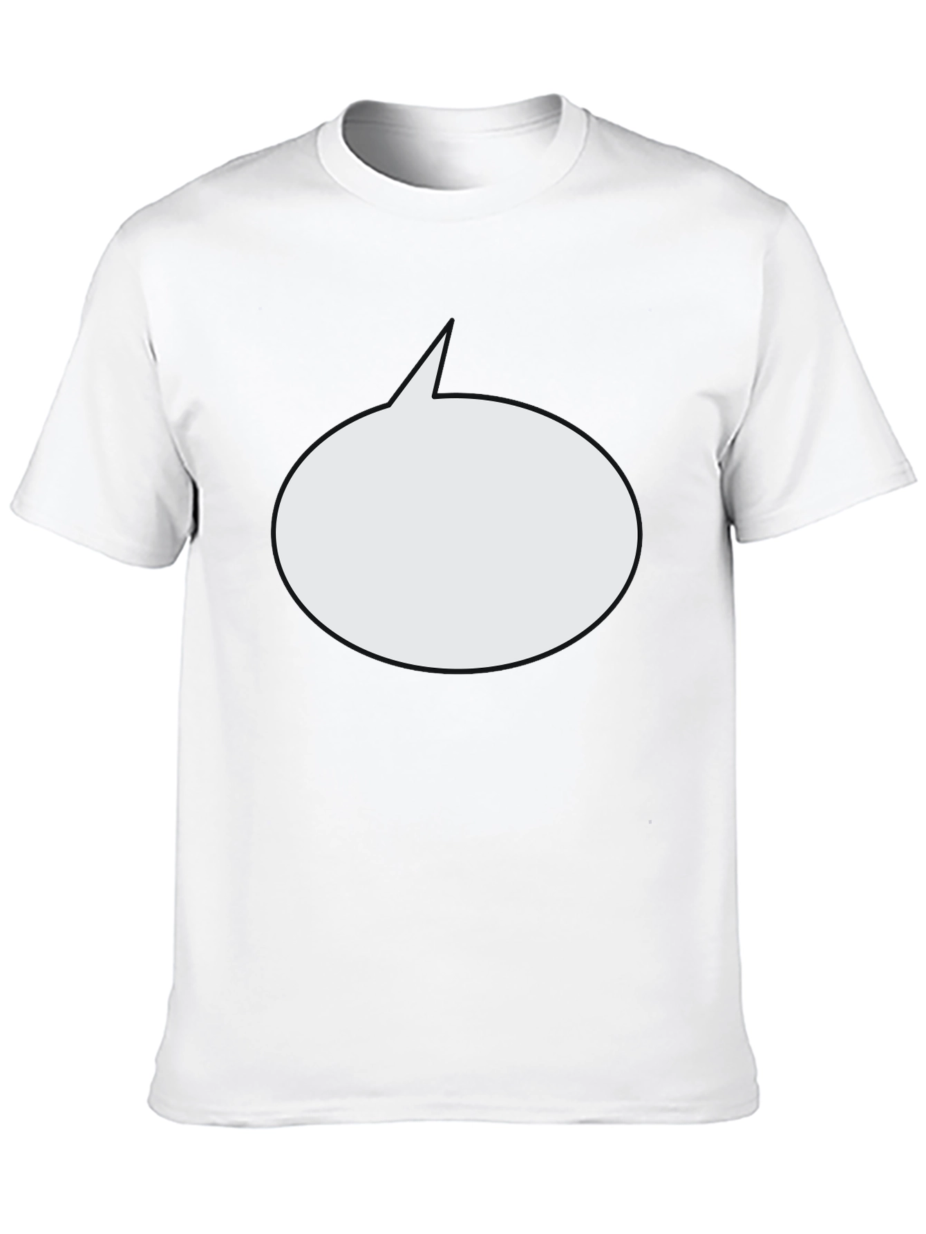 Blank Speech Bubble Black T-Shirt