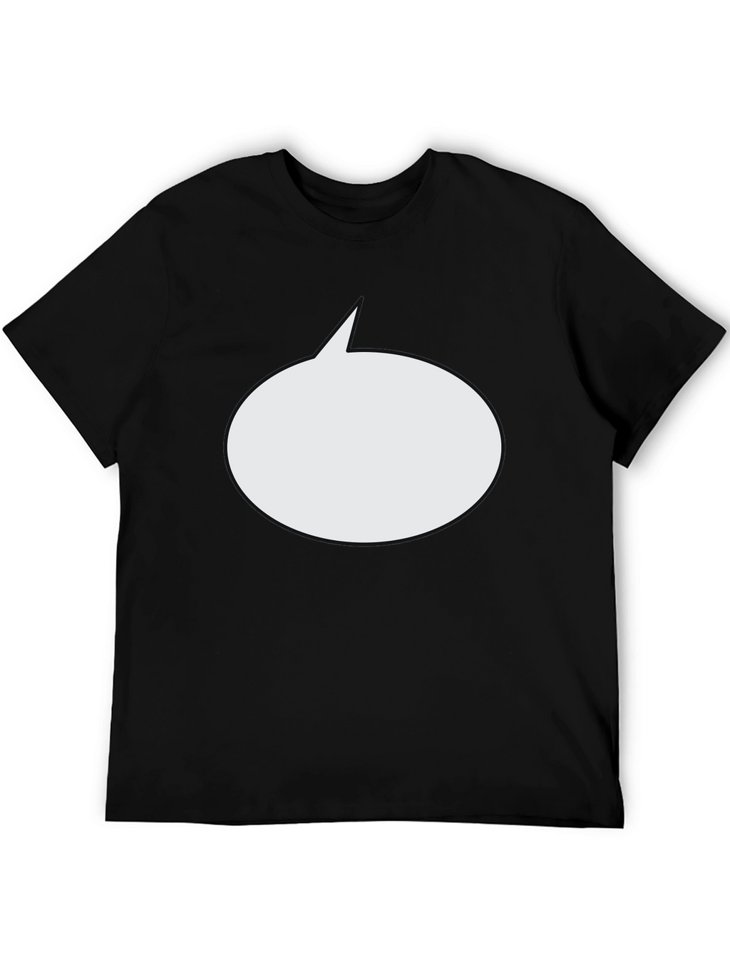 Blank Speech Bubble Black T-Shirt