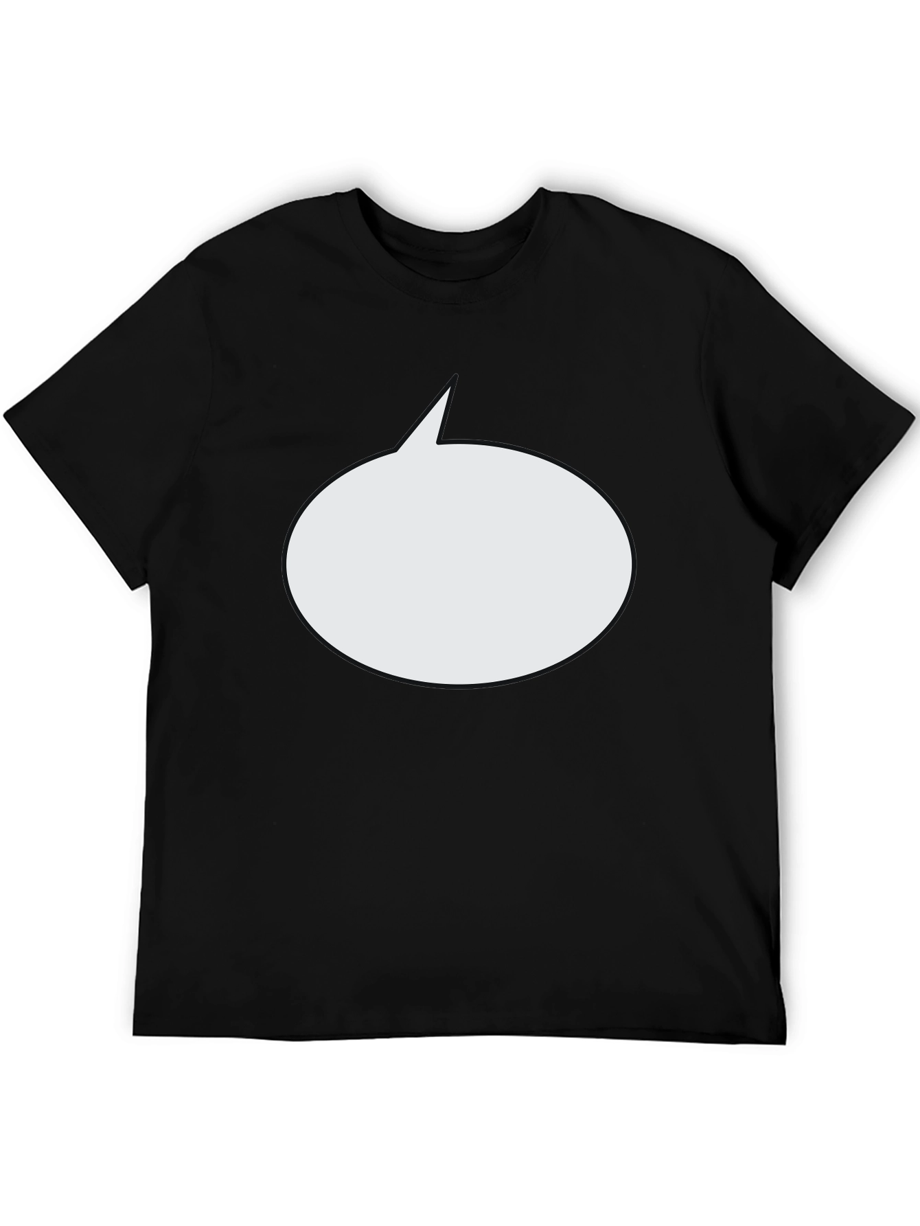 Blank Speech Bubble Black T-Shirt