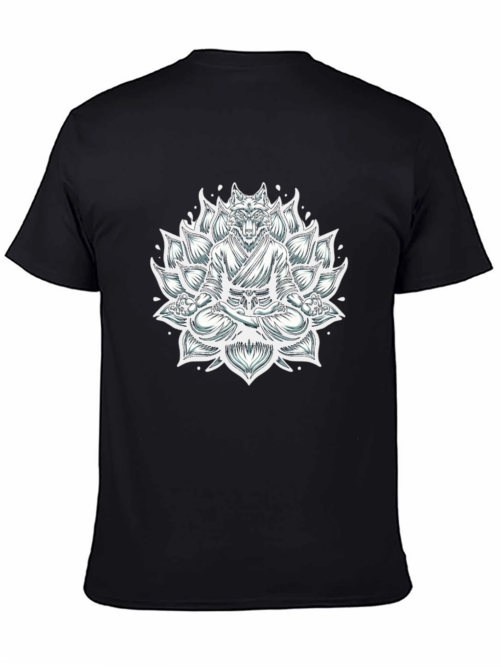Meditating Wolf Lotus T-Shirt