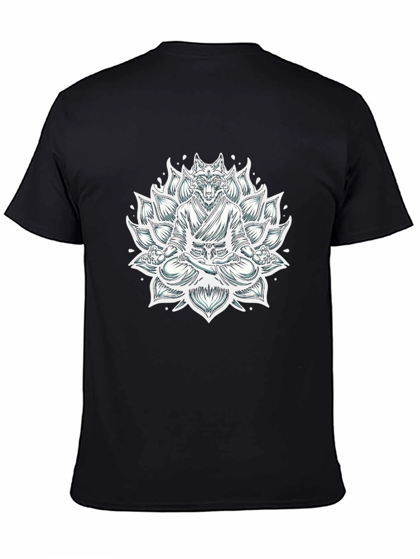 Meditating Wolf Lotus T-Shirt