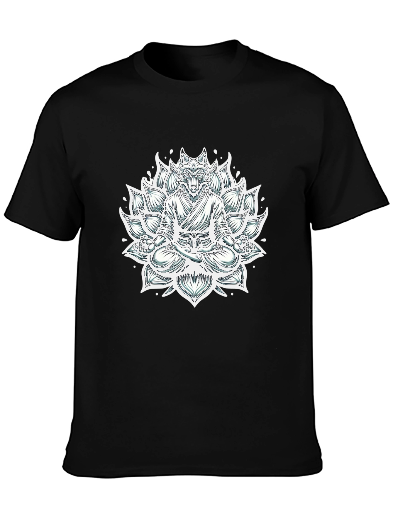 Meditating Wolf Lotus T-Shirt