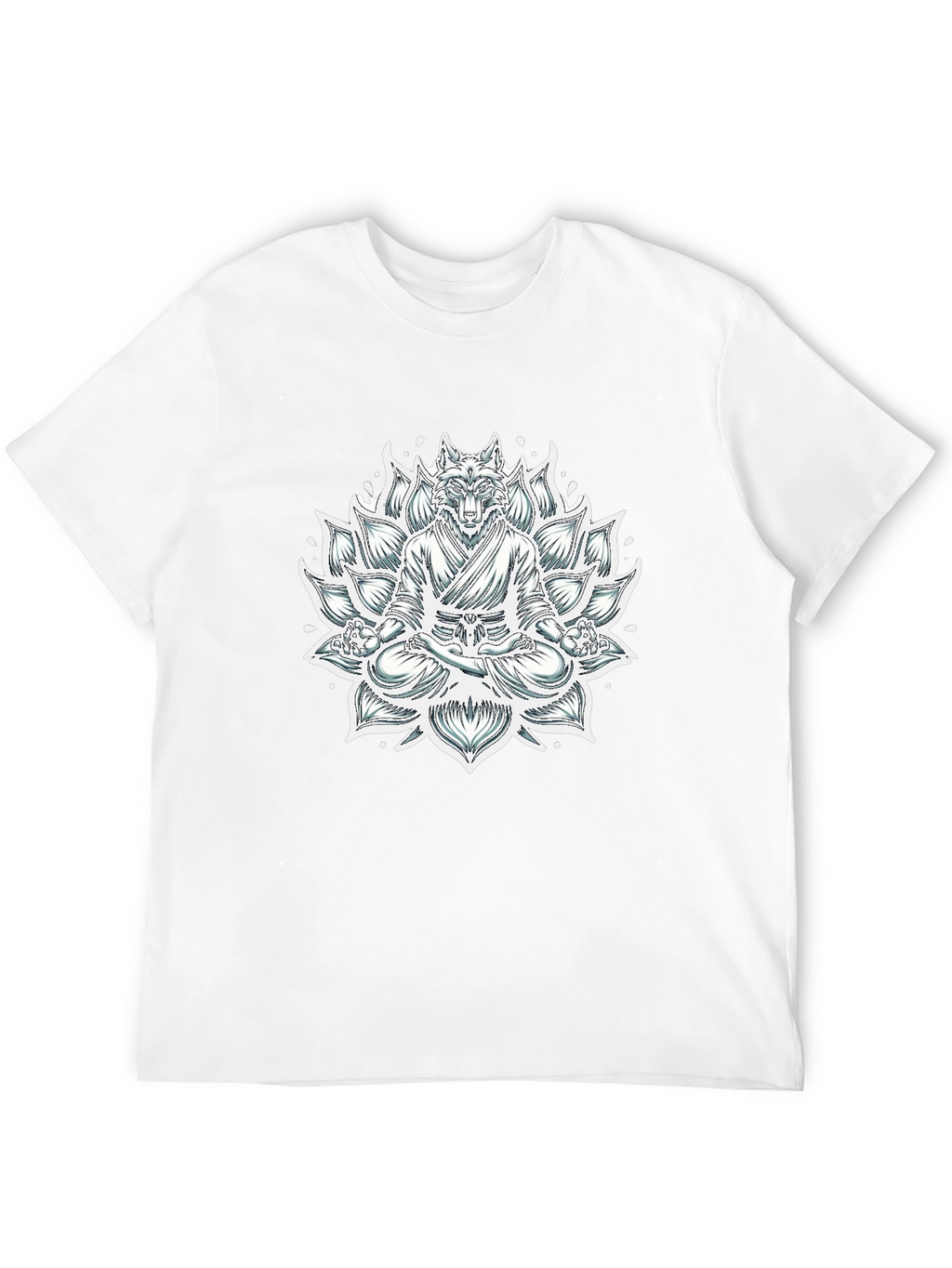 Meditating Wolf Lotus T-Shirt