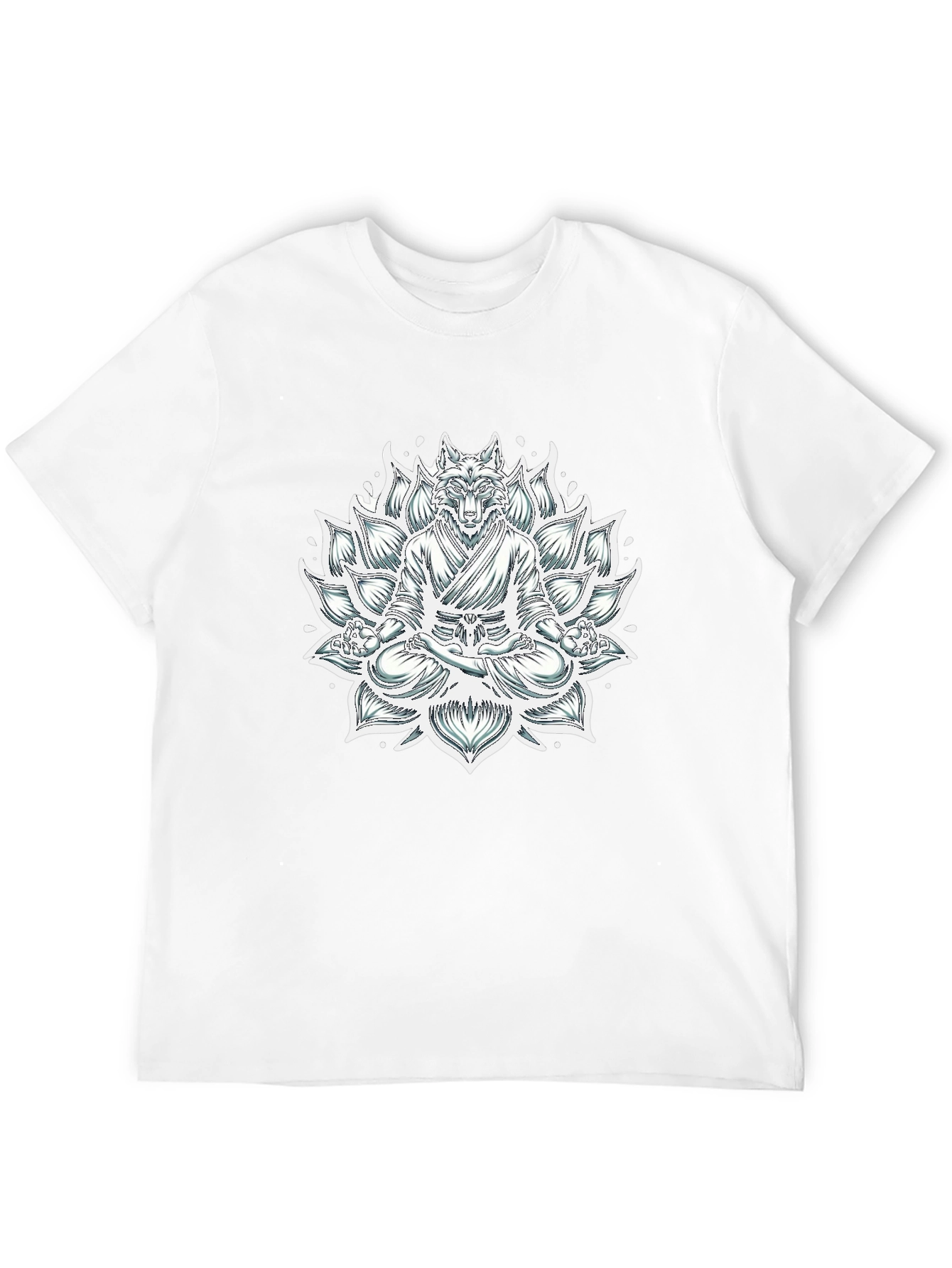 Meditating Wolf Lotus T-Shirt