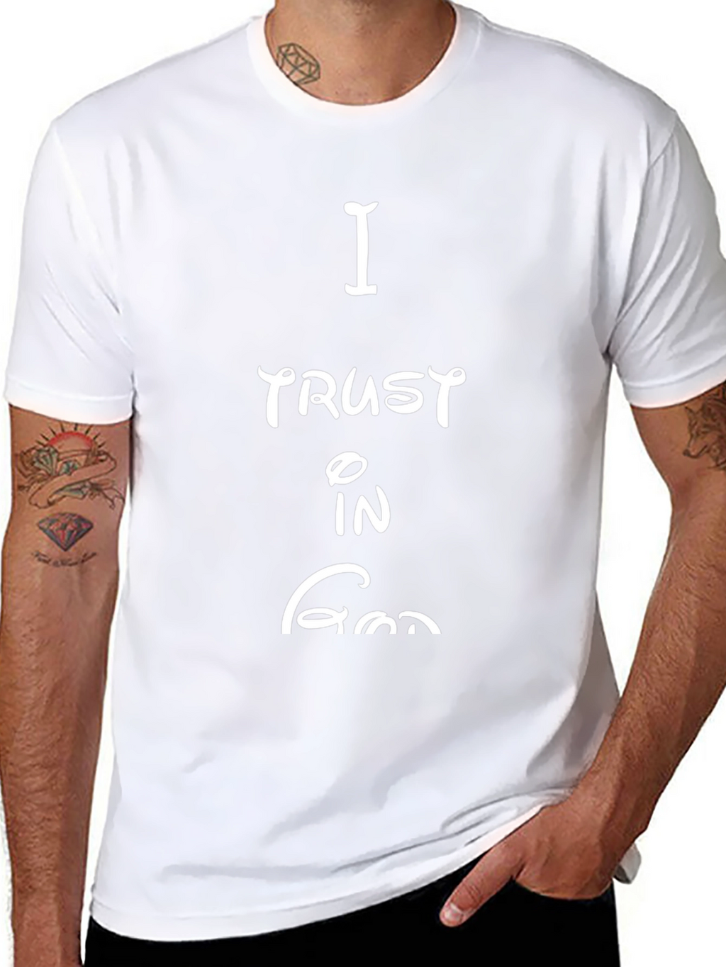 I Trust in God Black T-Shirt