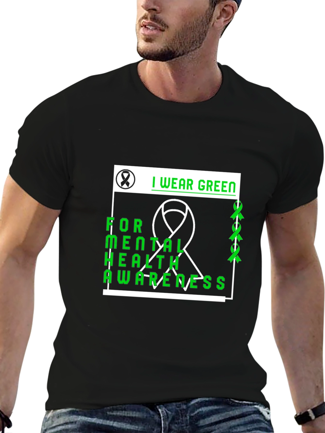 Mental Health Awareness Green Ribbon T-Shirt