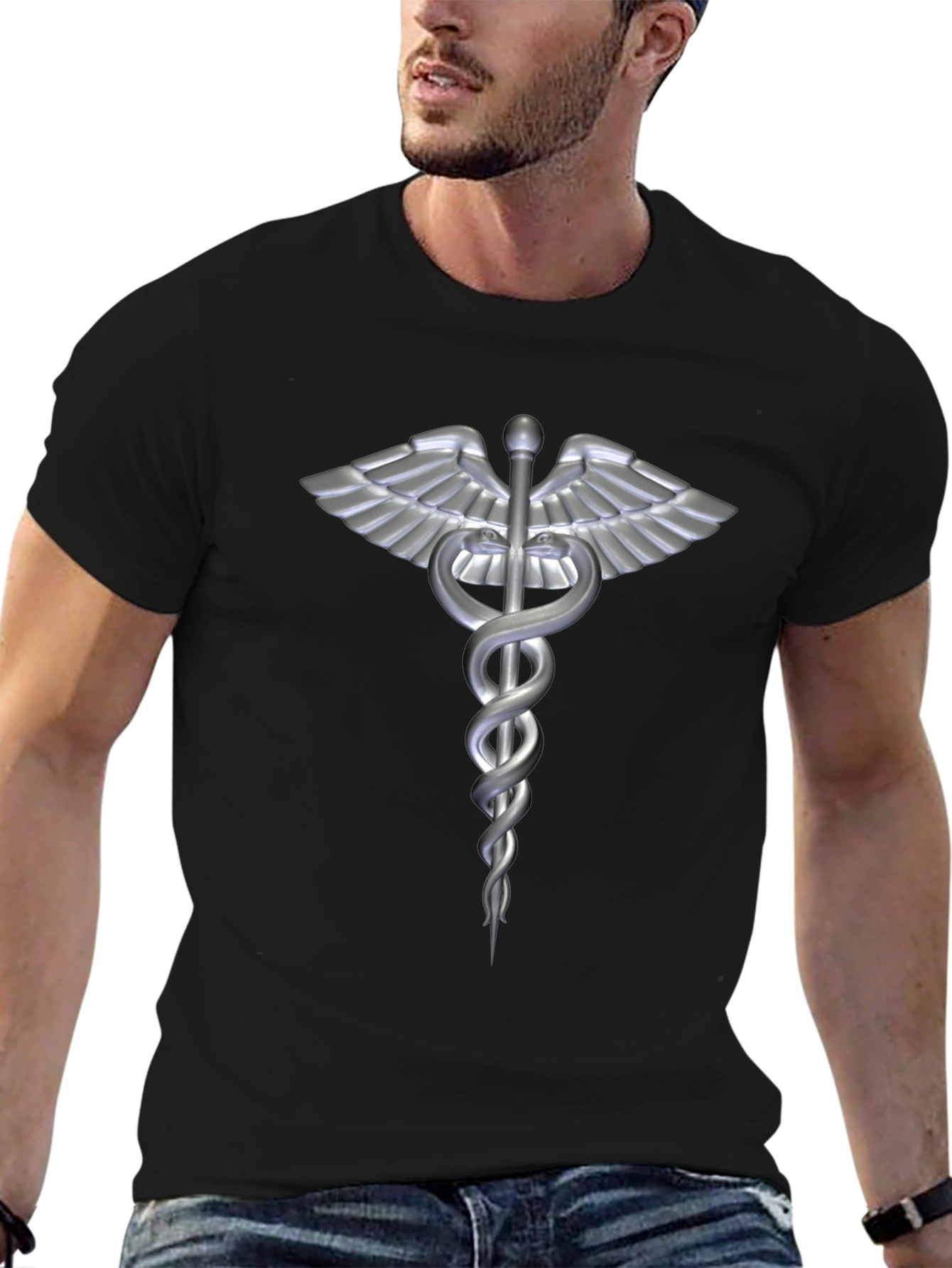 Caduceus Medical Symbol Graphic T-Shirt