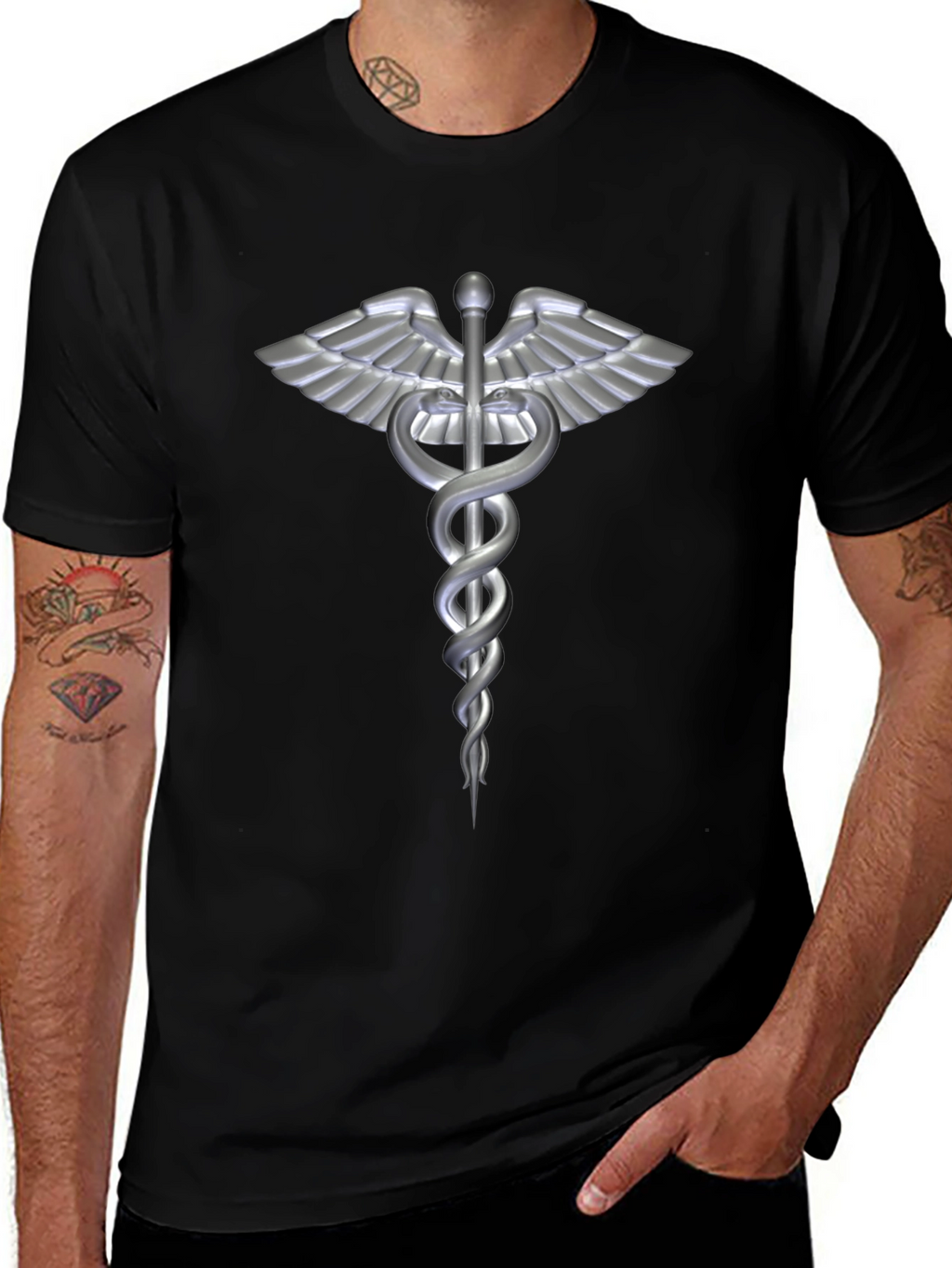Caduceus Medical Symbol Graphic T-Shirt