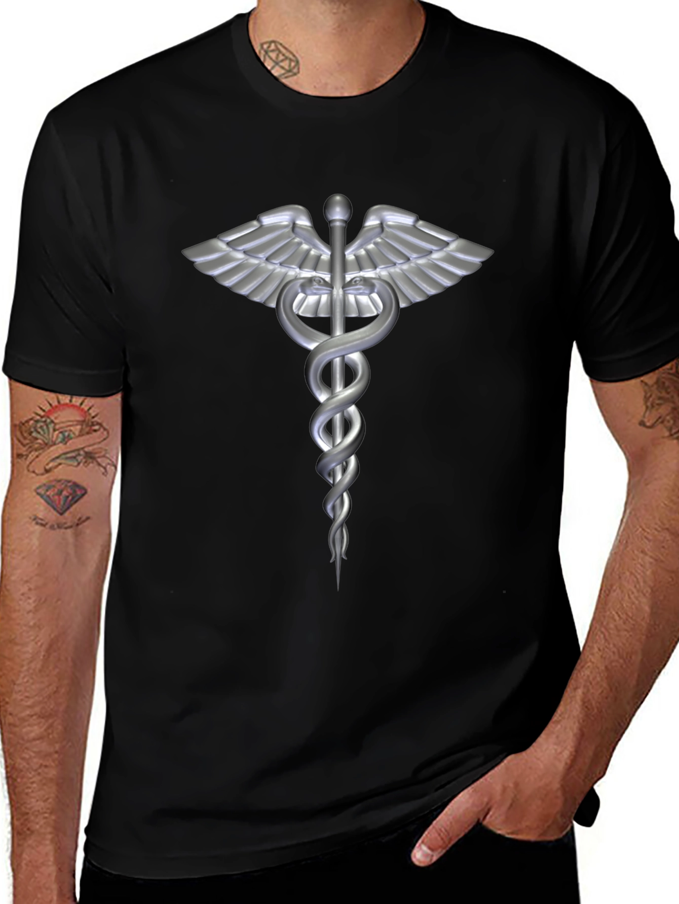 Caduceus Medical Symbol Graphic T-Shirt