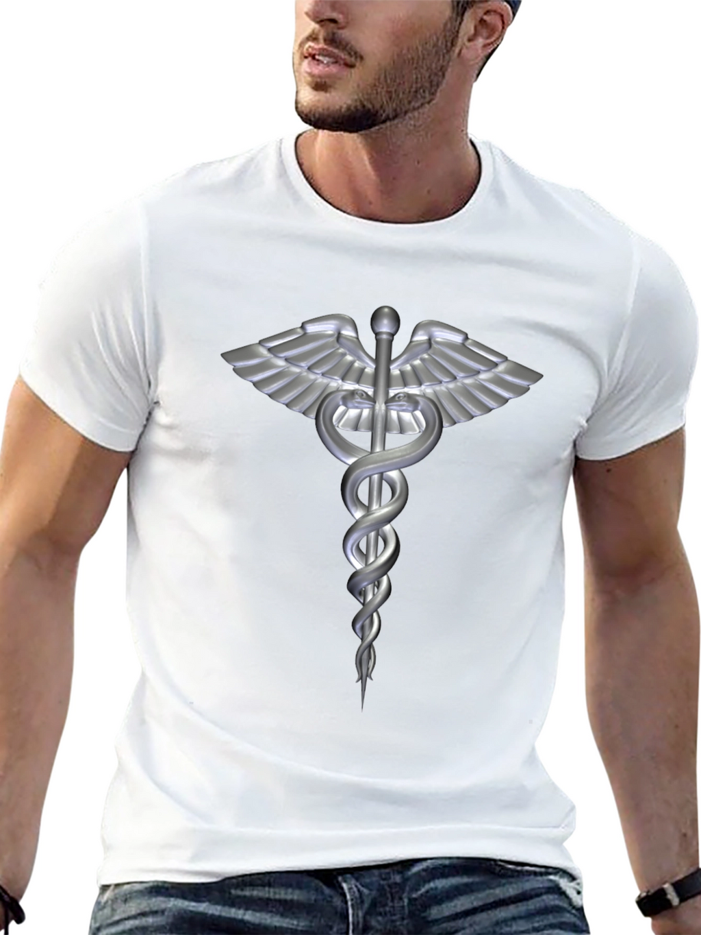 Caduceus Medical Symbol Graphic T-Shirt