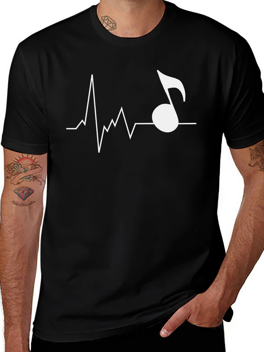 Music Heartbeat Tee - Rhythm of Life Shirt